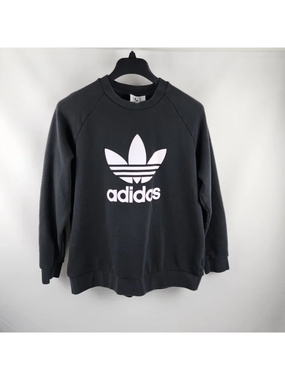 adidas Sweatshirt Mens XL Black White Classic Trefoil Pullover H06651